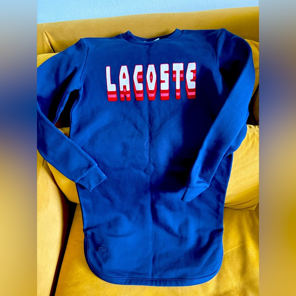 Adorable Lacoste sweatshirt dress xs -small
